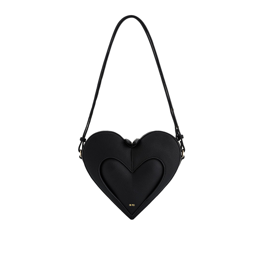 JW PEI Francisca Heart Shaped Crossbody Bag - Black