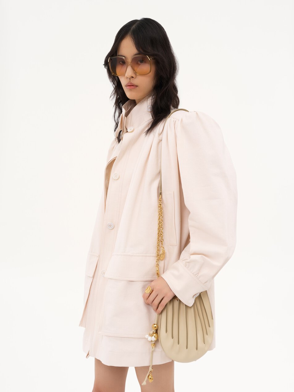 CHLOE Sea Treasures crossbody bag in soft leather Deep Ivory