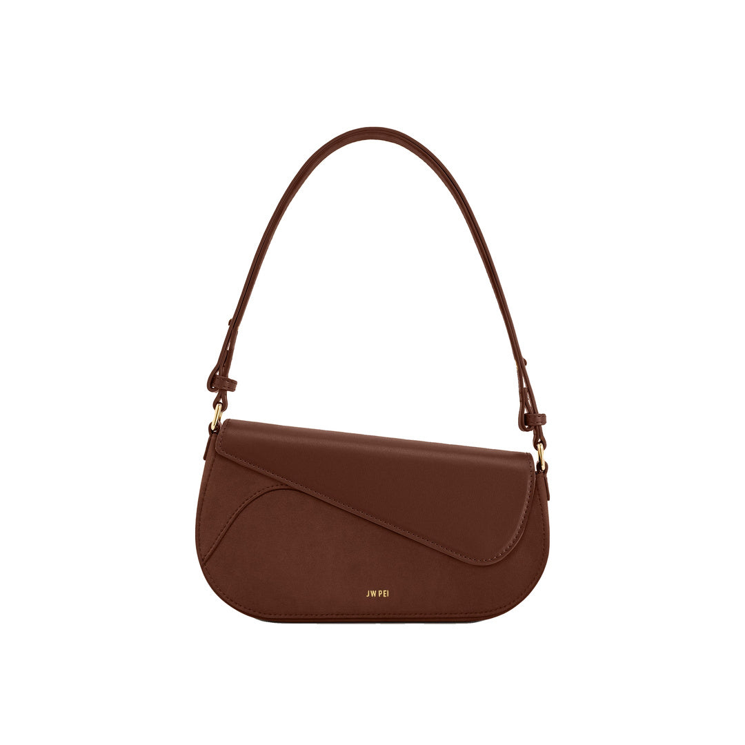 JW PEI Addisyn Faux Suede Panel Shoulder Bag - Mocha Brown