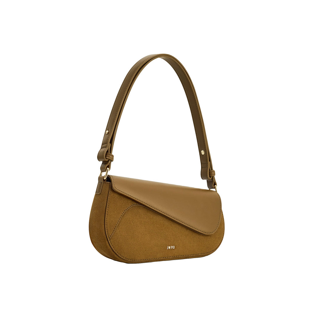 JW PEI Addisyn Faux Suede Panel Shoulder Bag - Olive