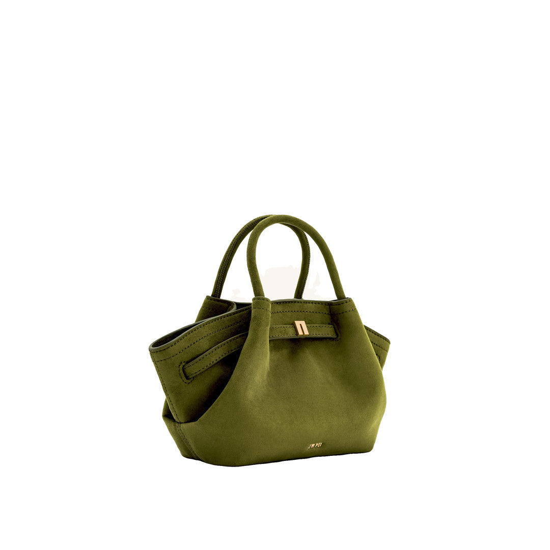 JW PEI Hana Mini Faux Suede Tote Bag - Dark Olive