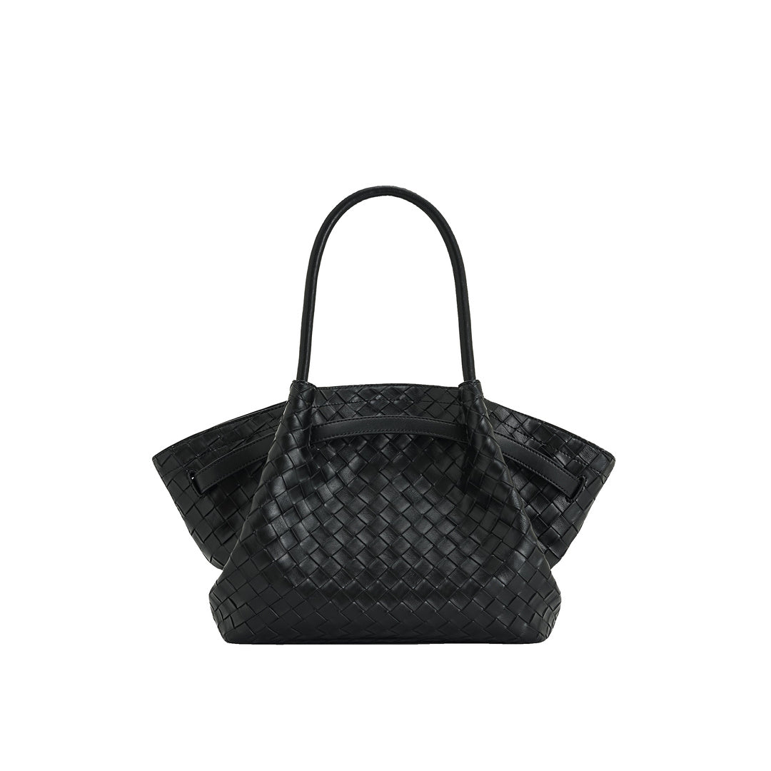 JW PEI Hana Medium Weave Texture Tote Bag - Black