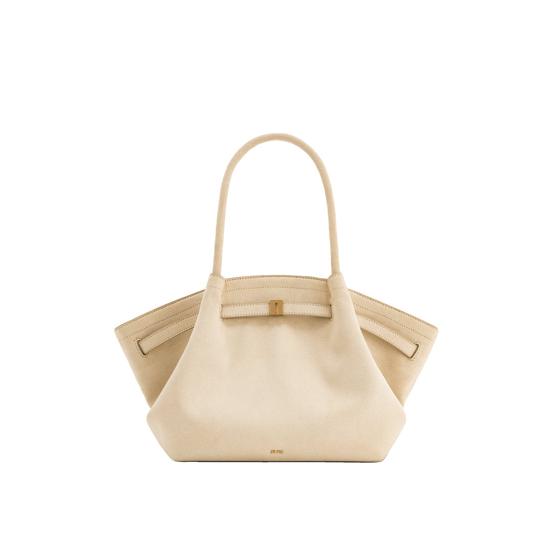 JW PEI Hana Medium Faux Suede Tote Bag - Off White