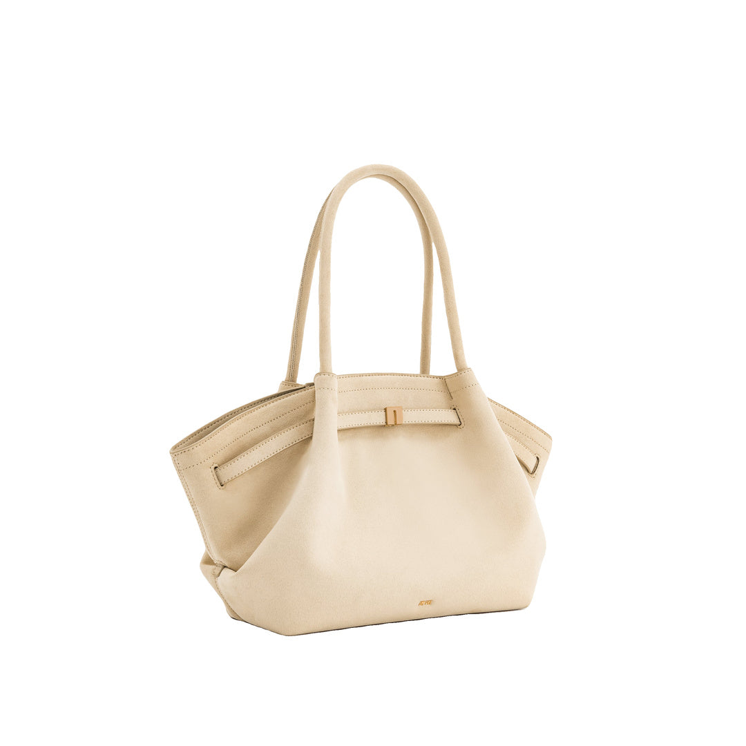 JW PEI Hana Medium Faux Suede Tote Bag - Off White