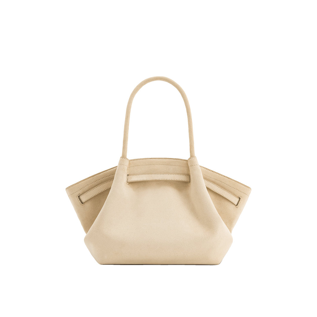 JW PEI Hana Medium Faux Suede Tote Bag - Off White