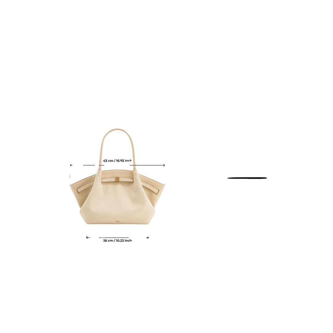 JW PEI Hana Medium Faux Suede Tote Bag - Off White