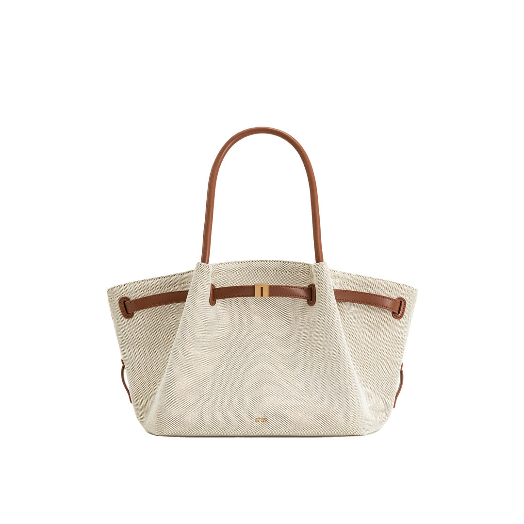 JW PEI Hana Medium Tote Bag - Brown Canvas