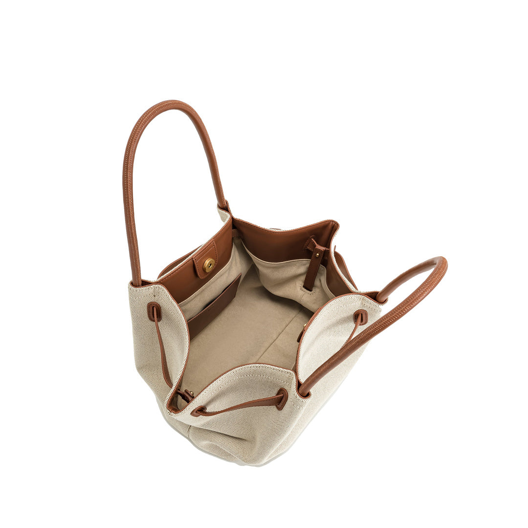 JW PEI Hana Medium Tote Bag - Brown Canvas
