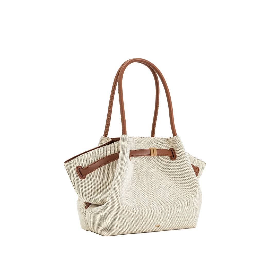 JW PEI Hana Medium Tote Bag - Brown Canvas