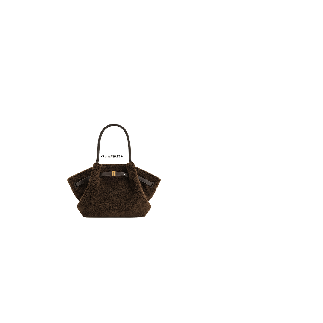 JW PEI Hana Medium Faux Fur Tote Bag - Mocha Brown