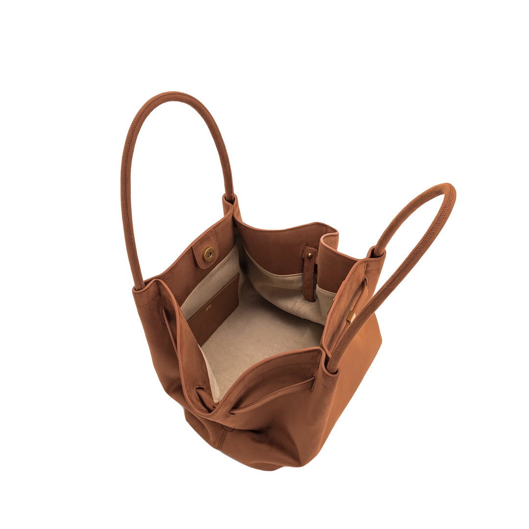 JW PEI Hana Medium Faux Suede Tote Bag - Brown