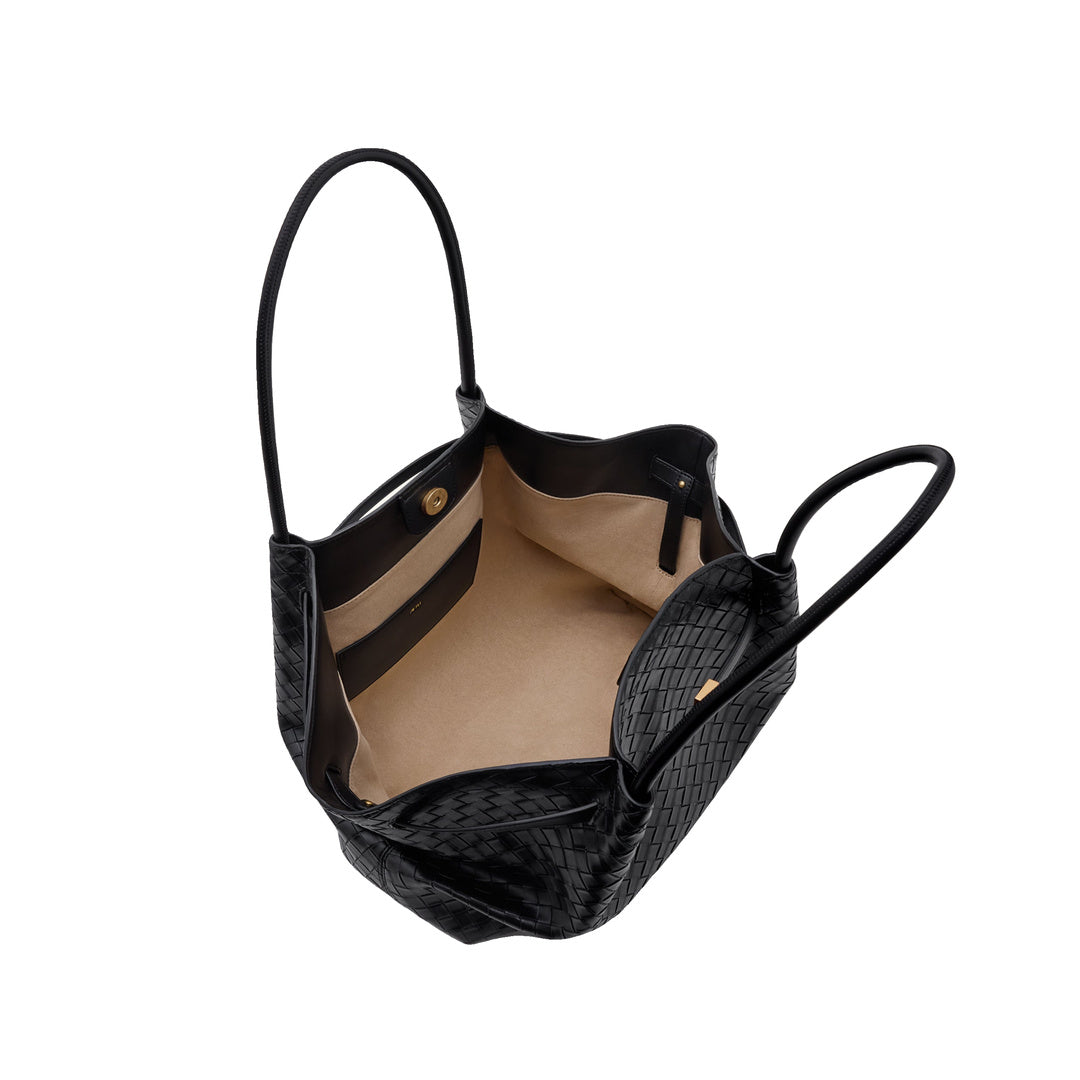 JW PEI Hana Large Weave Texture Tote Bag - Black
