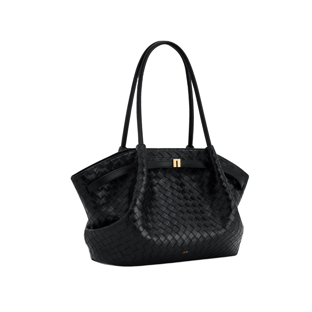 JW PEI Hana Large Weave Texture Tote Bag - Black