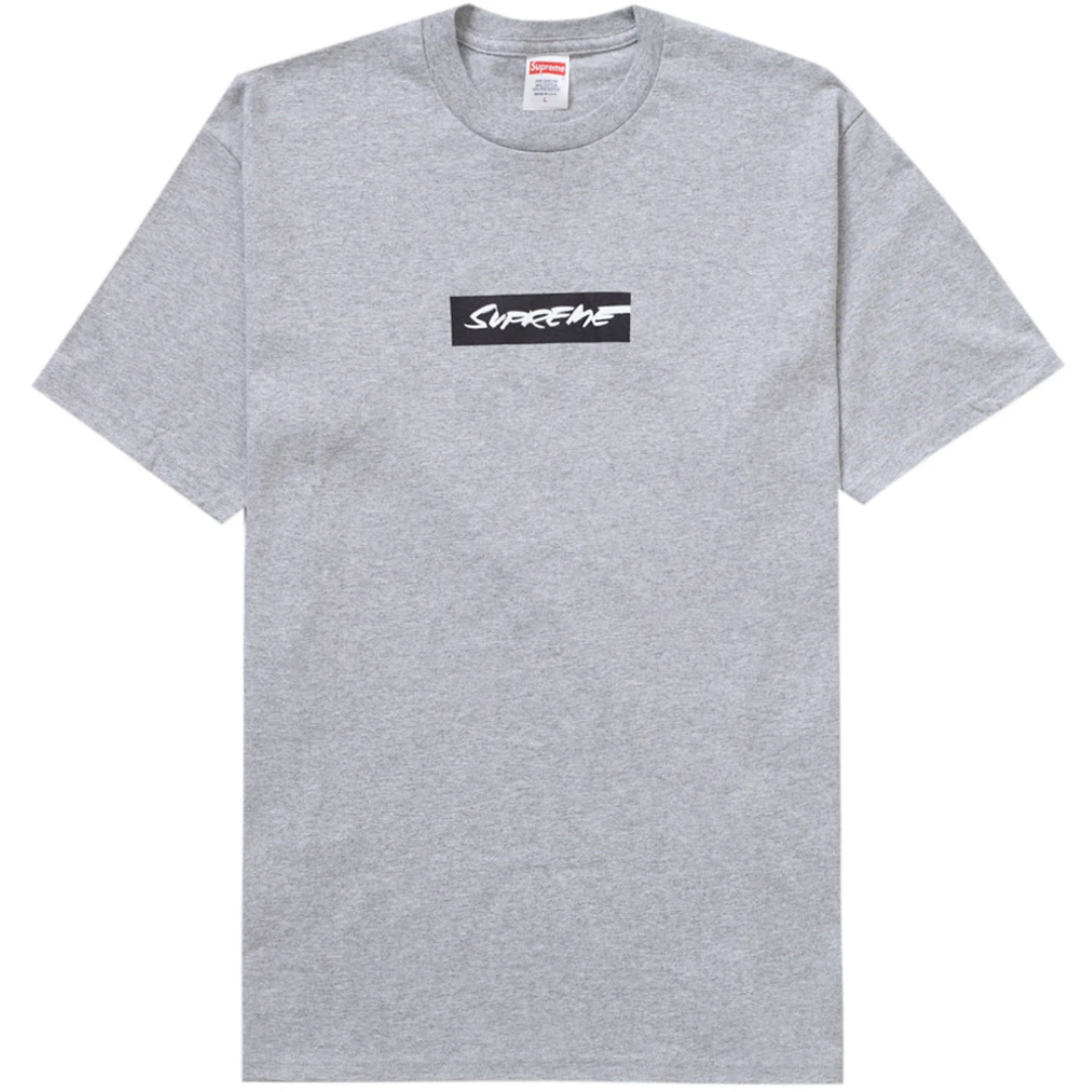 Supreme Futura Box Logo Tee Heather Grey