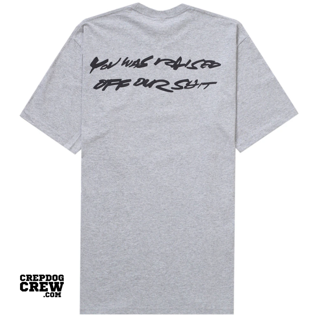 Supreme Futura Box Logo Tee Heather Grey