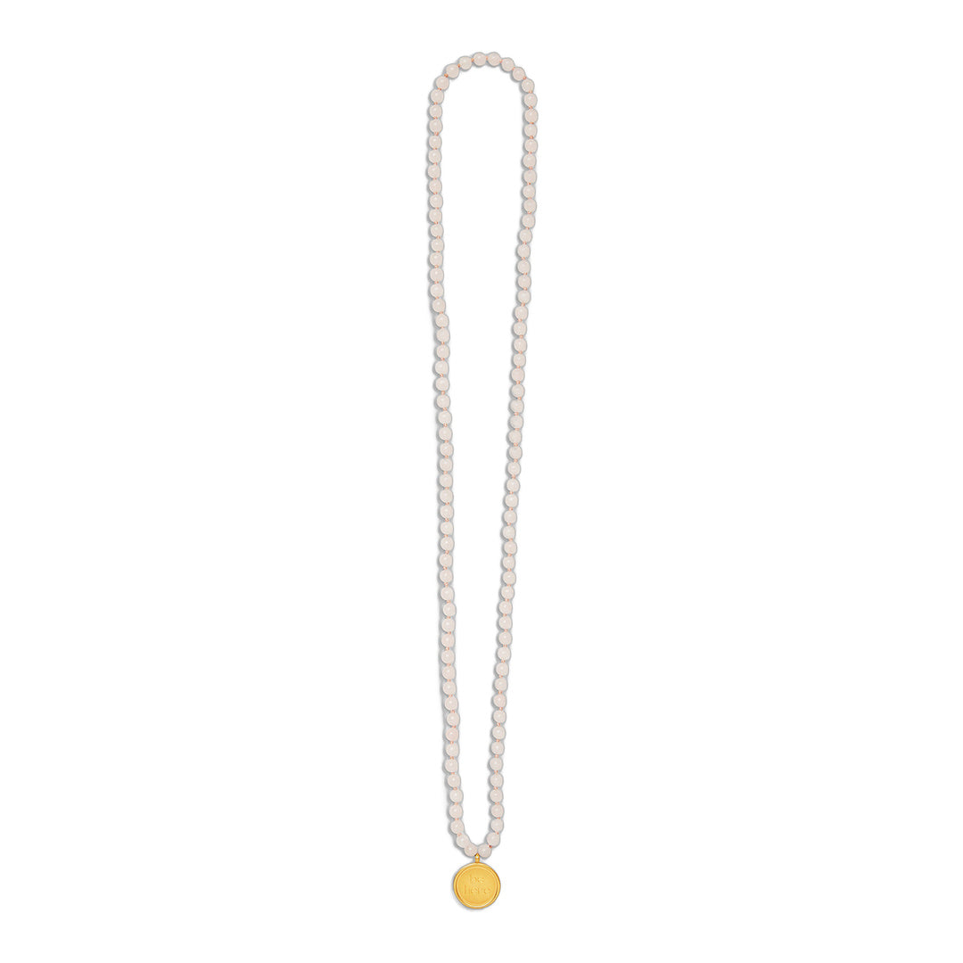alo Rose Quartz Mala Necklace