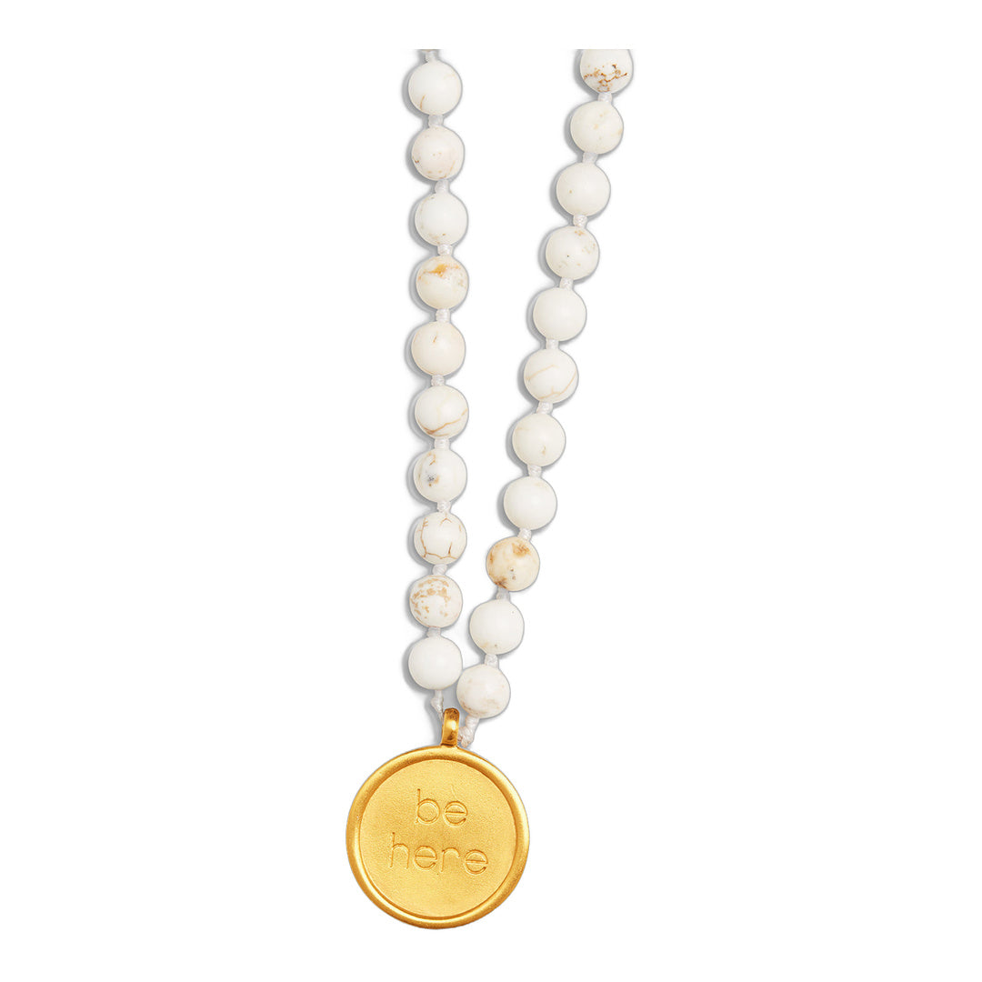alo White Turquoise Mala Necklace
