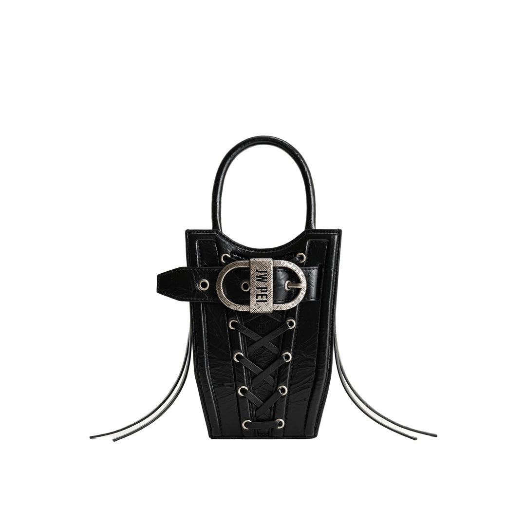 JW PEI FEI Crushed Straps Phone Bag - Black