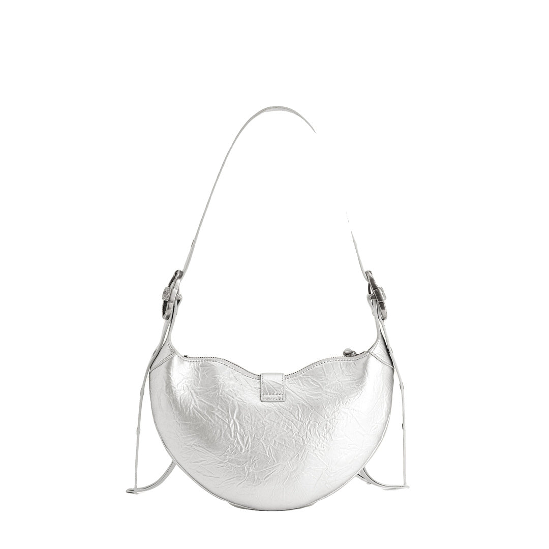 JW PEI Tessa Metallic Pleating Shoulder Bag - Silver