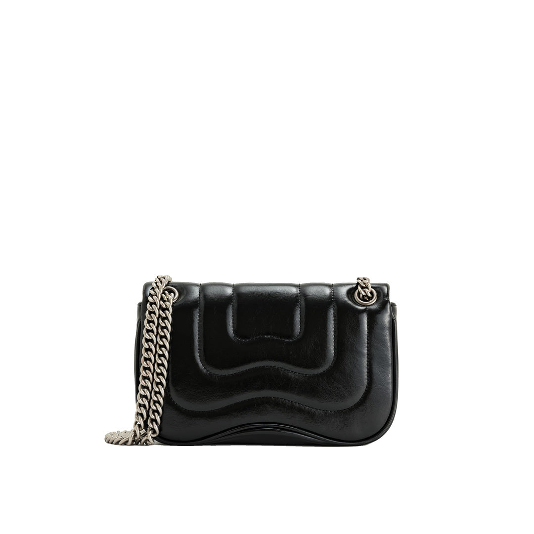 JW PEI Tina Quilted Chain Crossbody - Black