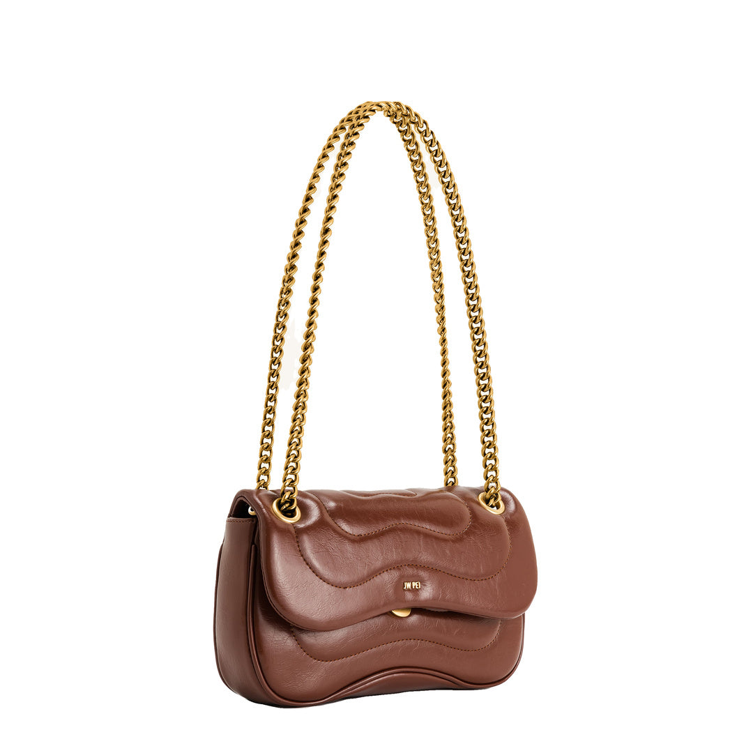 JW PEI Tina Quilted Chain Crossbody - Brown