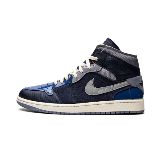 Jordan 1 Mid SE Craft Obsidian French Blue Ashen Slate White