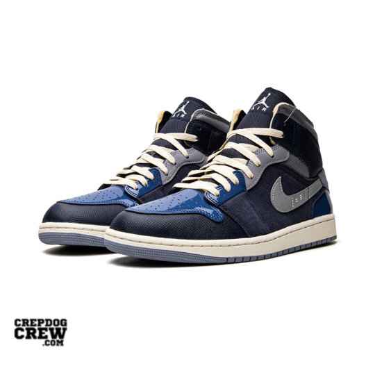 Jordan 1 Mid SE Craft Obsidian French Blue Ashen Slate White