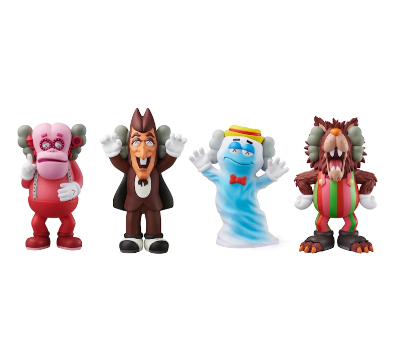 KAWS Cereal Monsters Franken Berry Count Chocula Boo Berry Frute Brute Figure Set