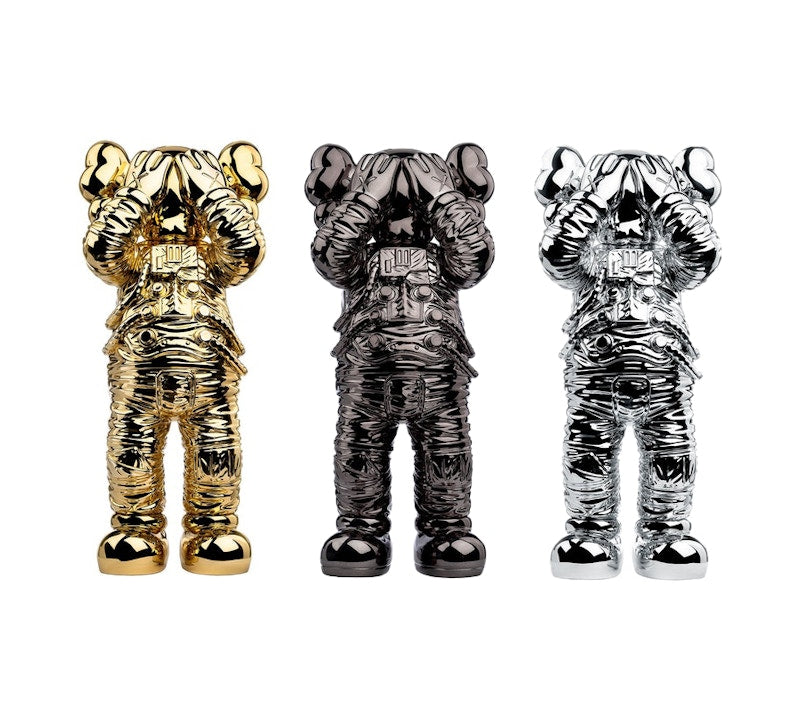 KAWS Holiday Space Figure Gold/Black/Silver Set