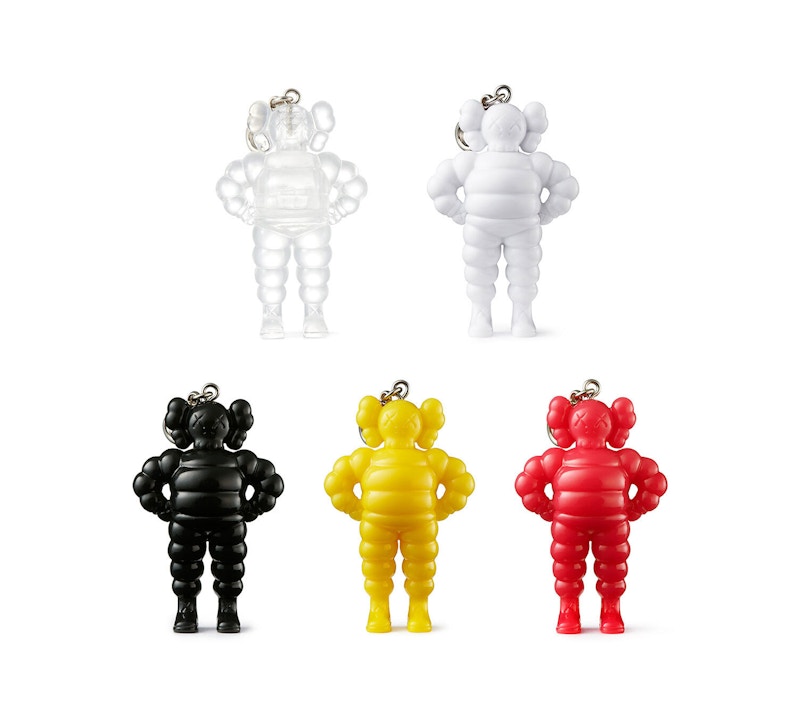 KAWS Tokyo First Chum Keychain Clear/White/Black/Yellow/Pink Set (2021)