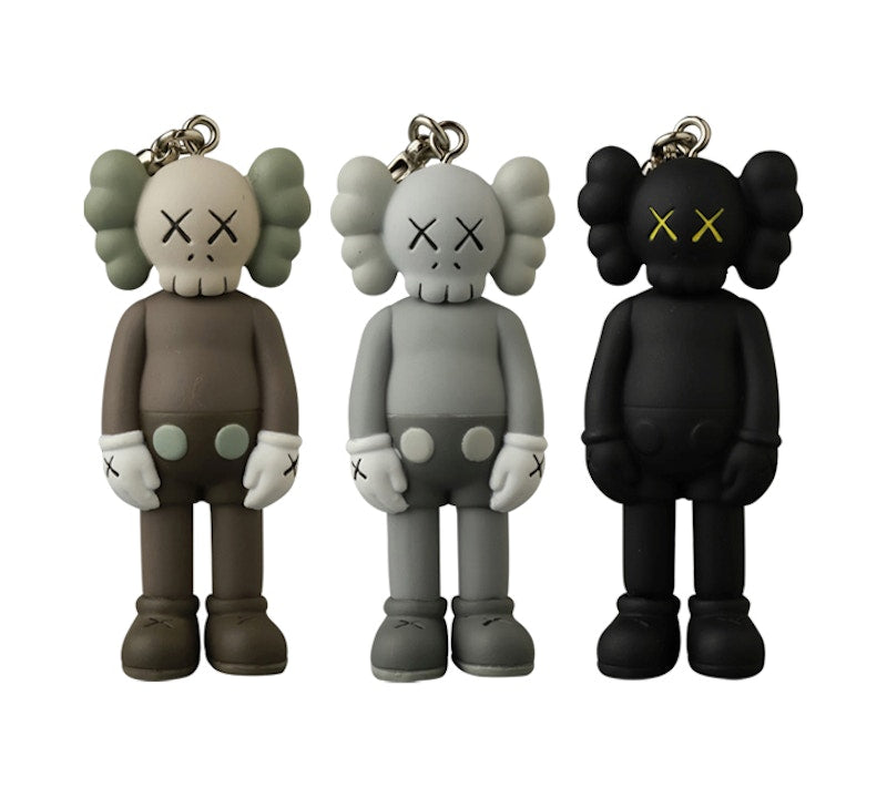 KAWS Tokyo First Companion Keychain Set (2021) Black/Brown/Grey