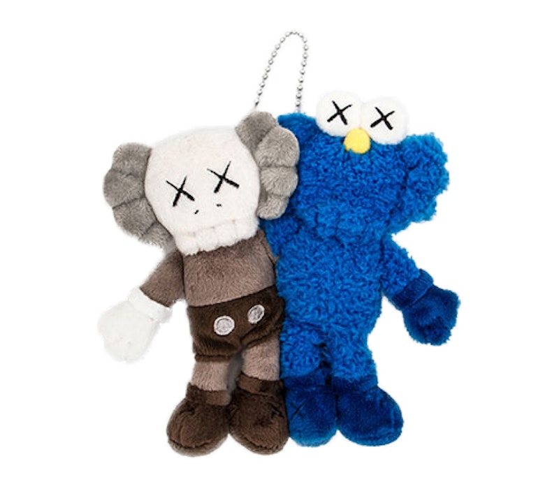 KAWS Seeing/Watching Plush Keychain Grey/Blue