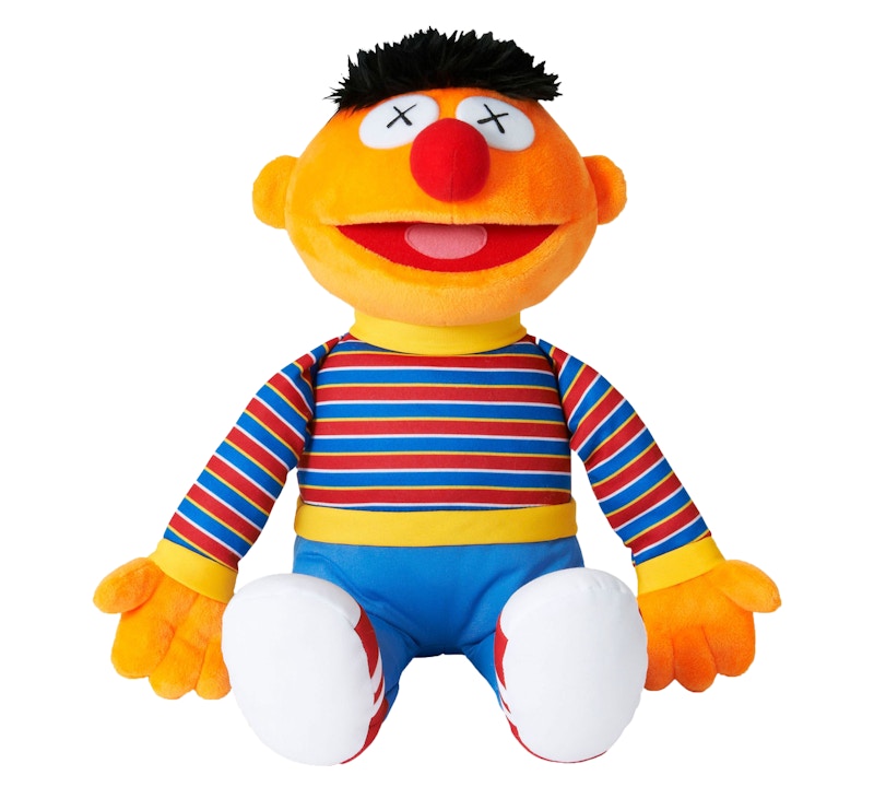 KAWS Sesame Street Uniqlo Ernie Plush Toy Orange