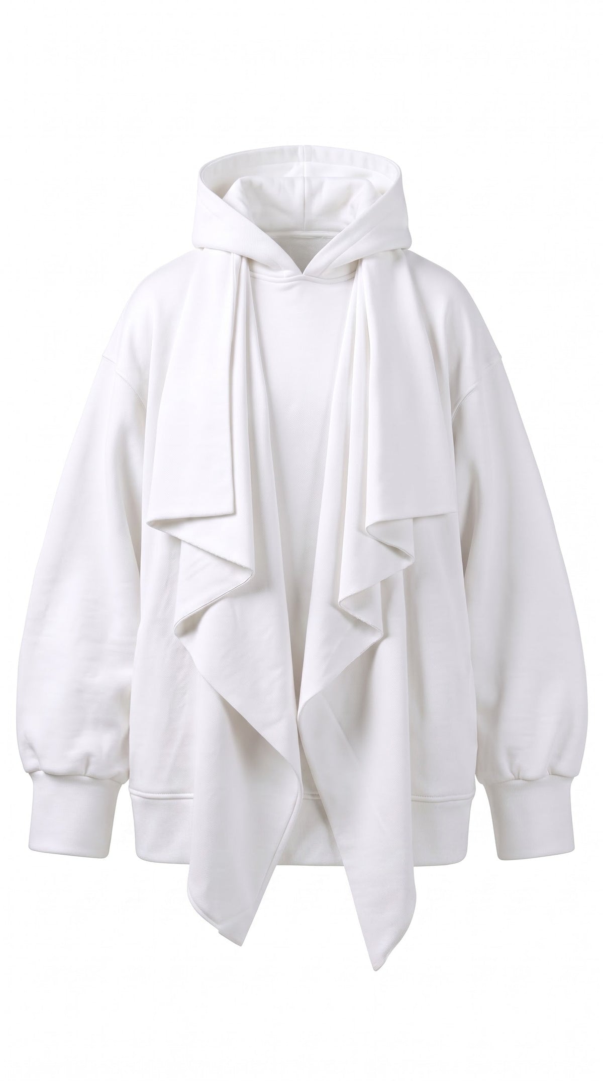 Shawl Draped Hoodie (Limited White Ver.)