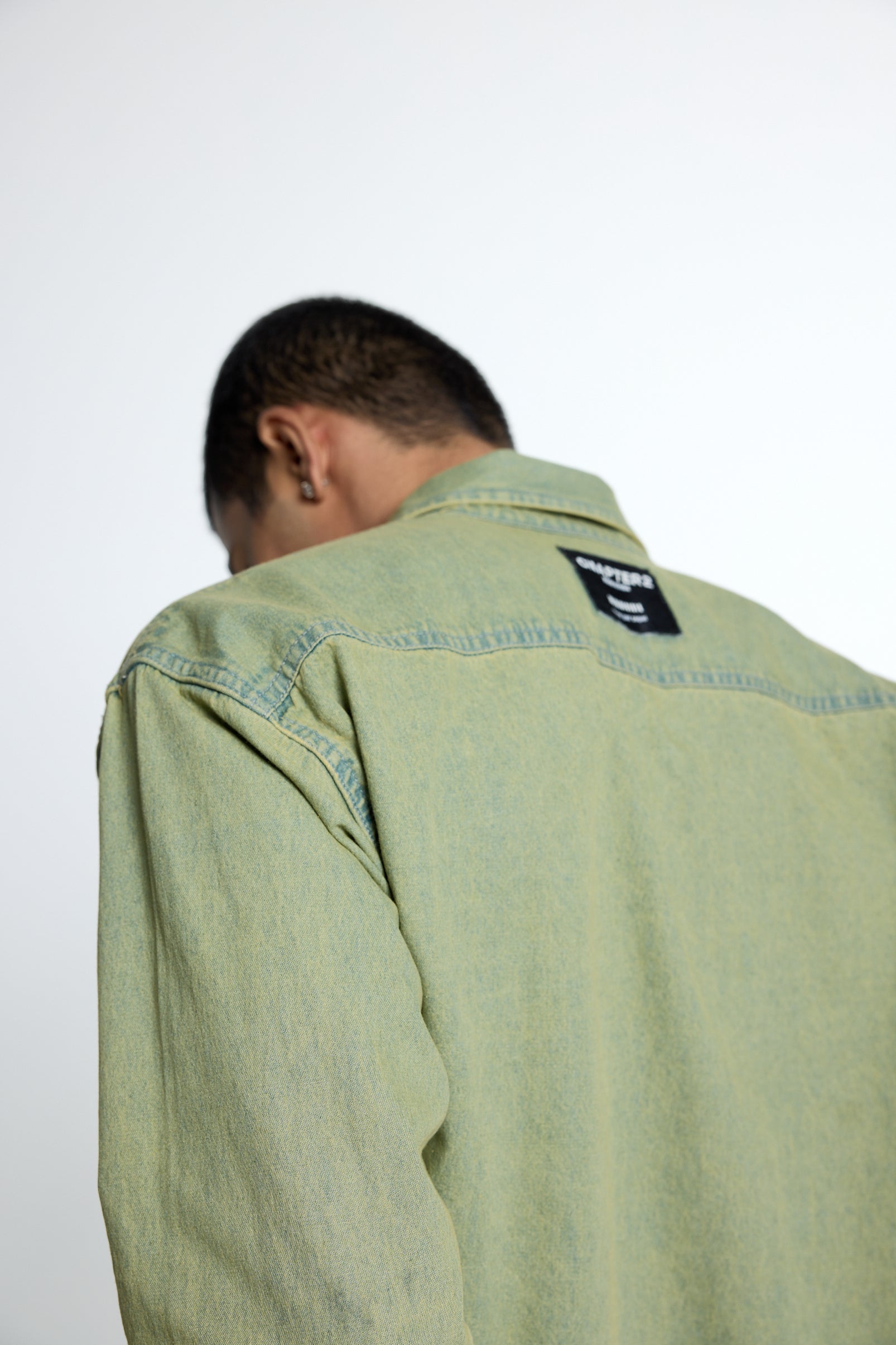 Washed Olive Denim Shirt