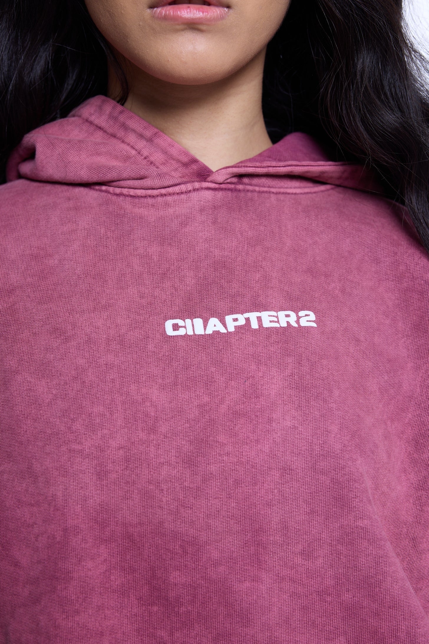 Burgundy washed Hoodie