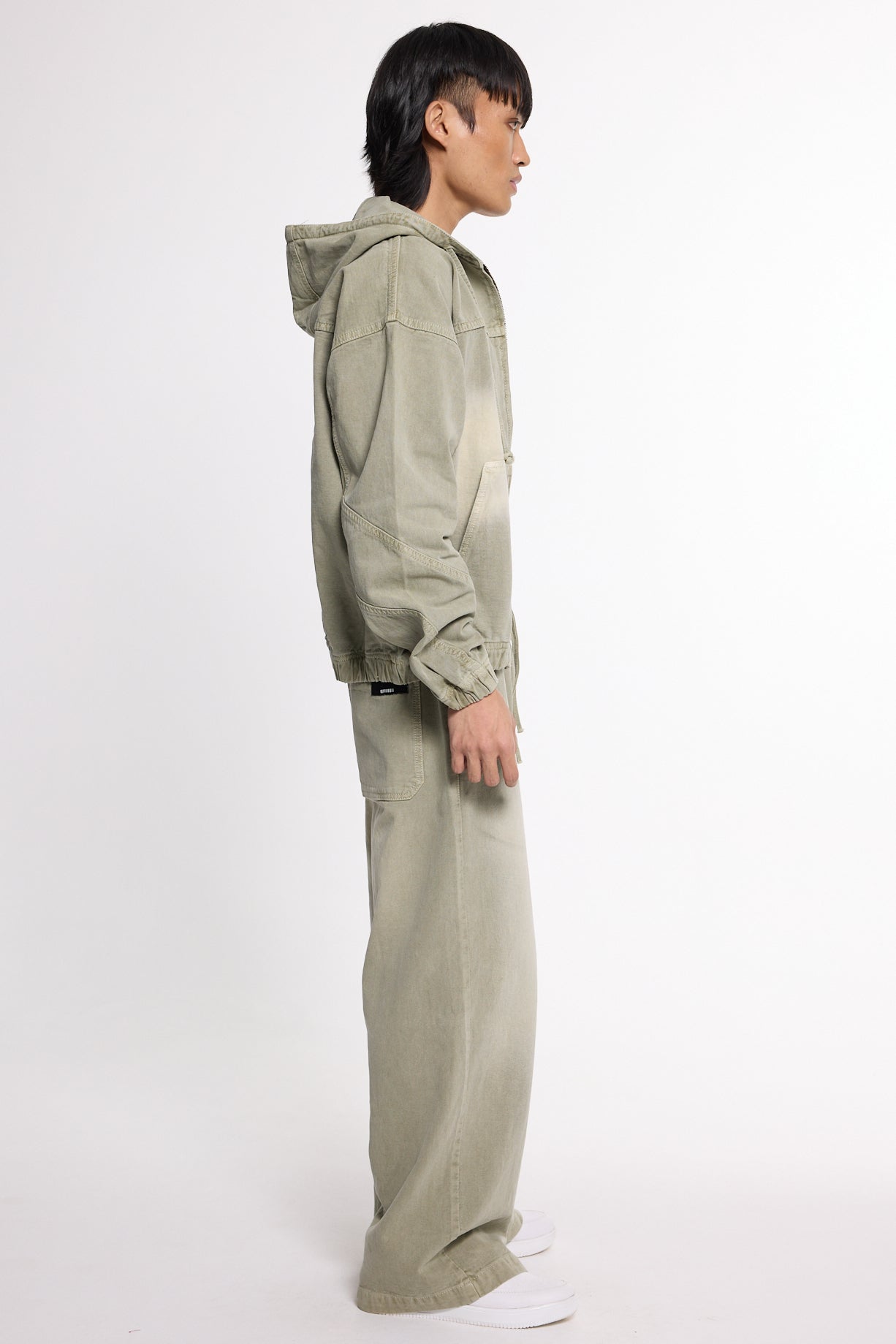 Olive Washed Denim Co-ord Set