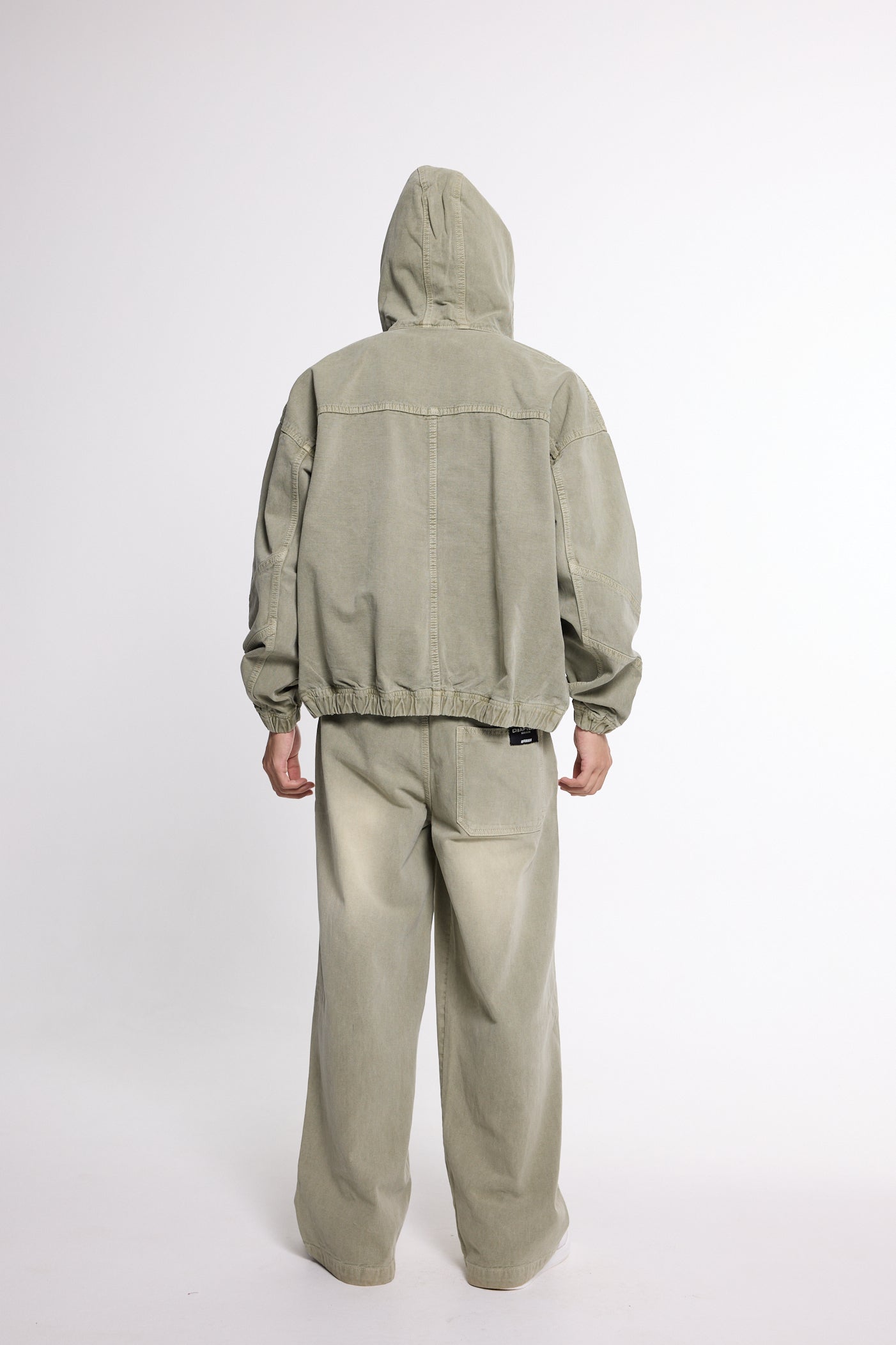 Olive Washed Denim Co-ord Set