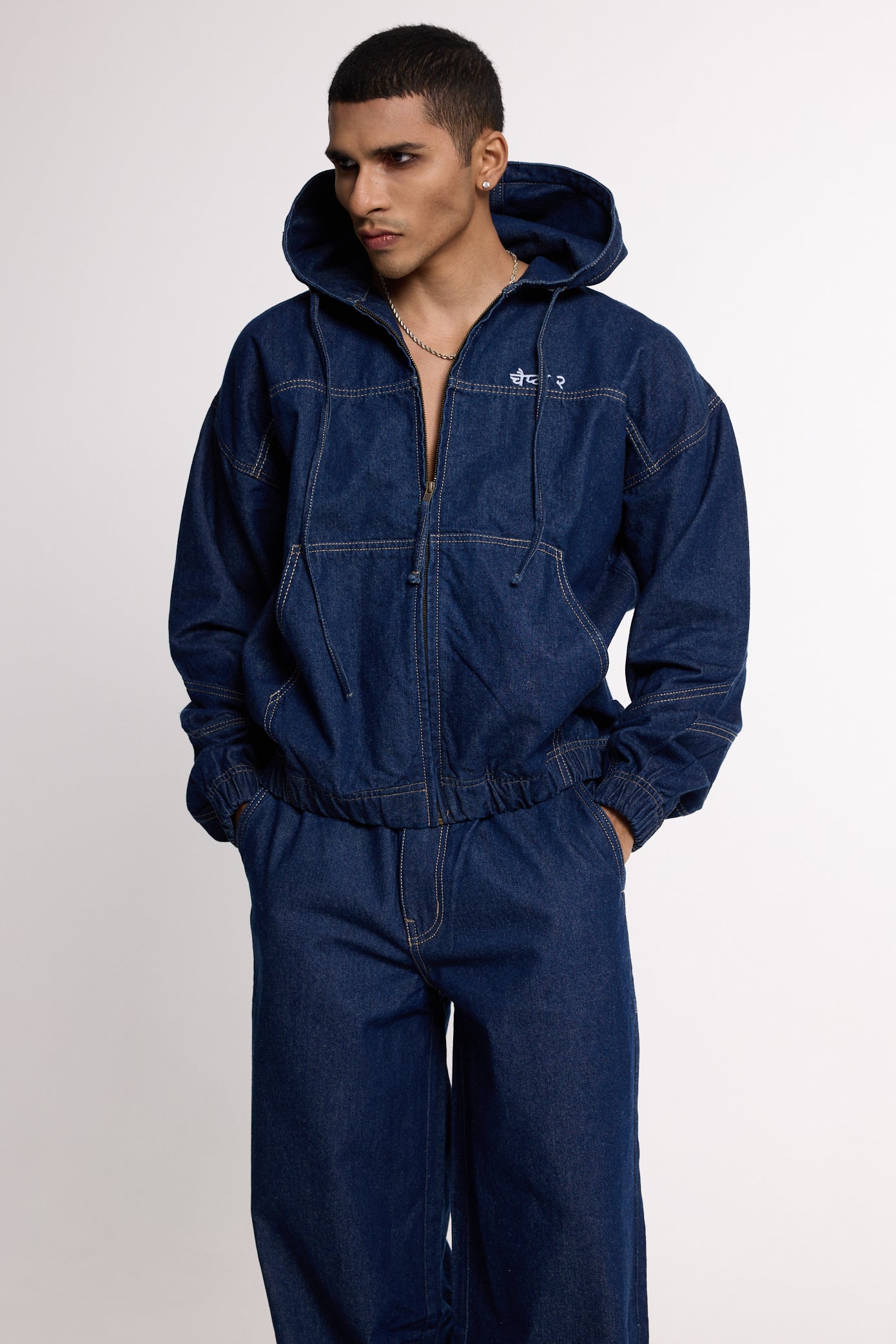 Indigo Denim Hoodie
