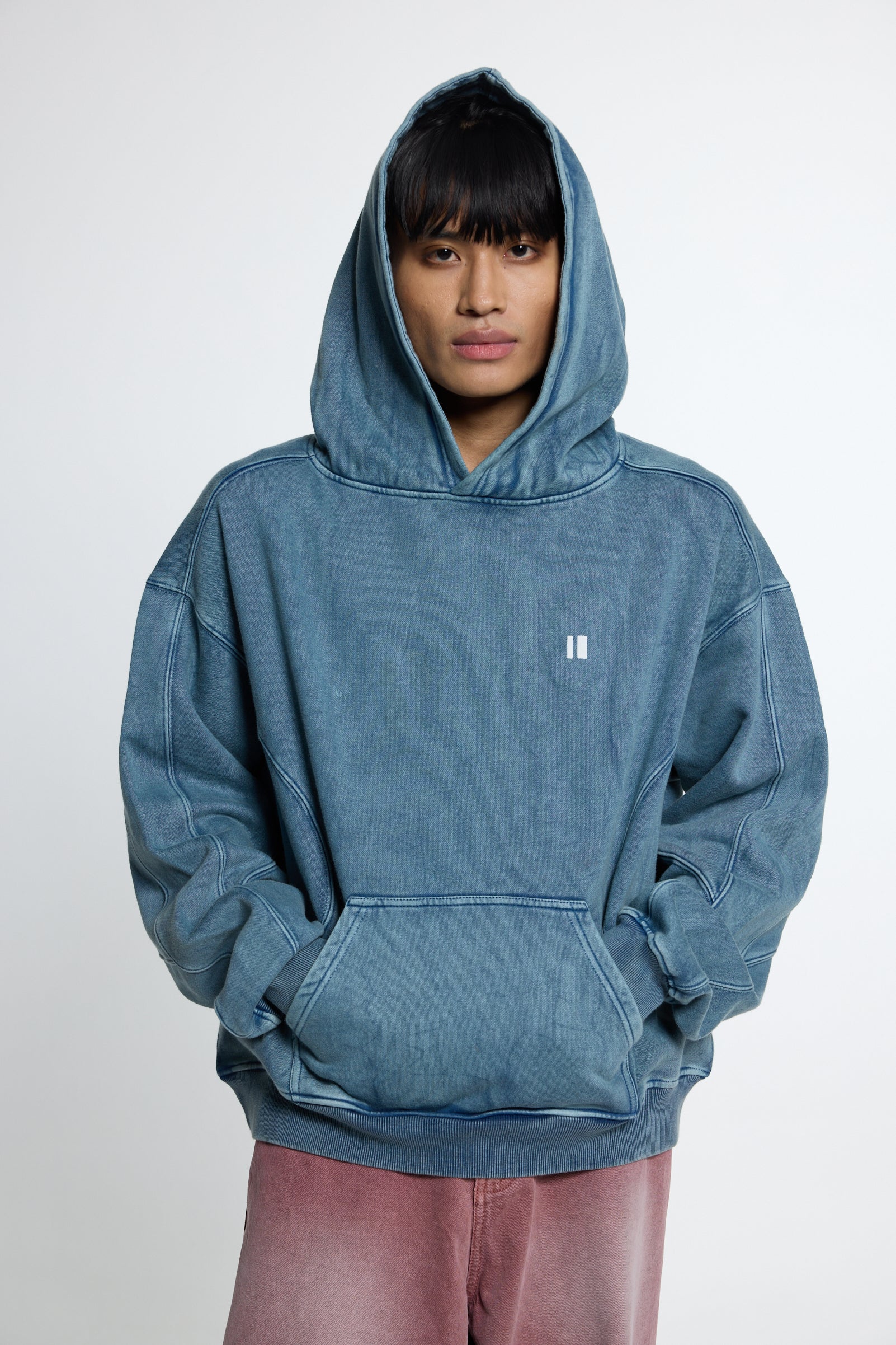 Sea Blue Washed Hoodie