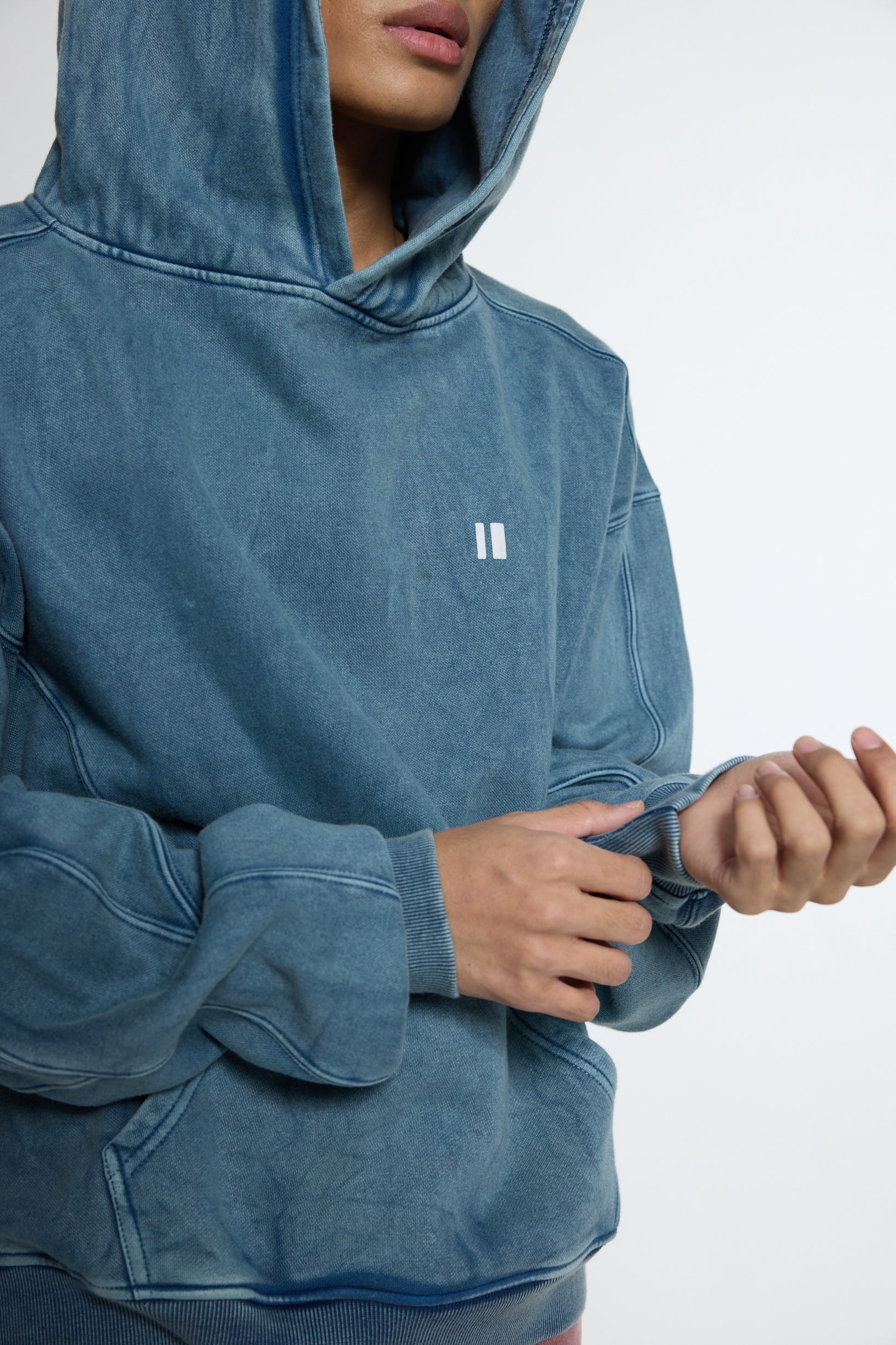 Sea Blue Washed Hoodie