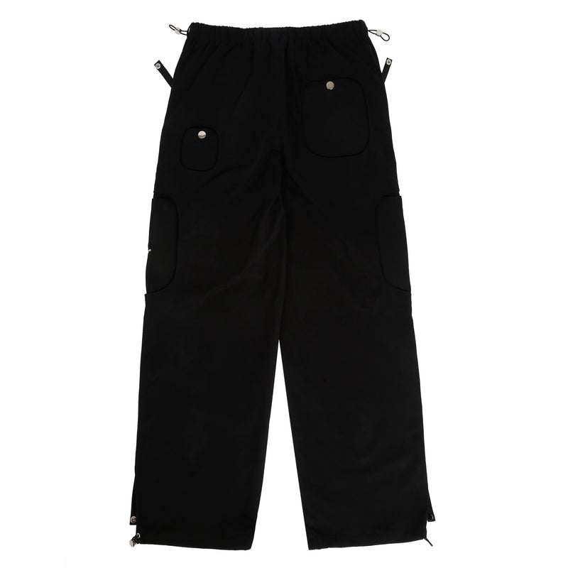 Pop Out Parachute Pant-Black | Leave The Rest | Streetwear Pants Trousers by Crepdog Crew
