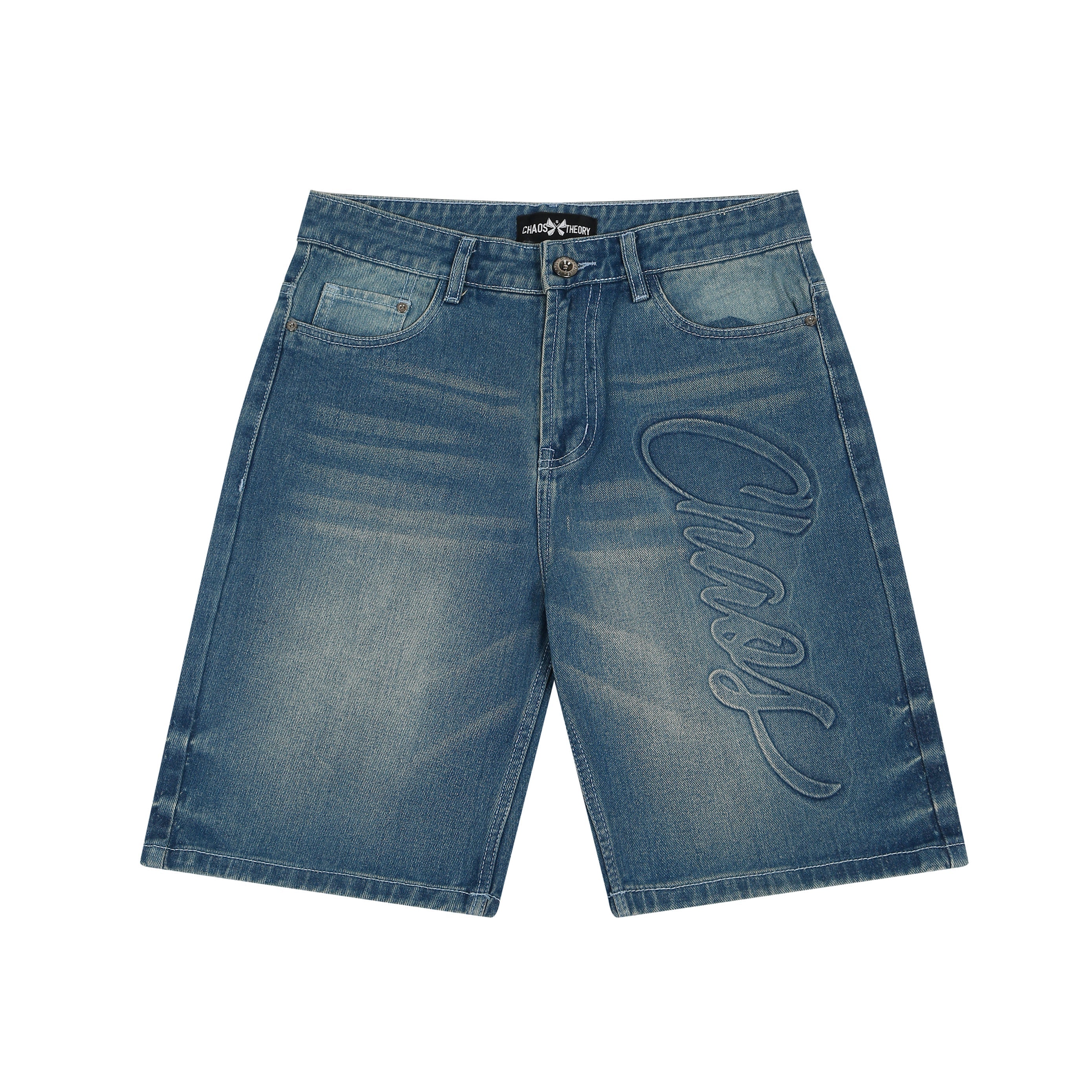 Washed Jorts Light Blue