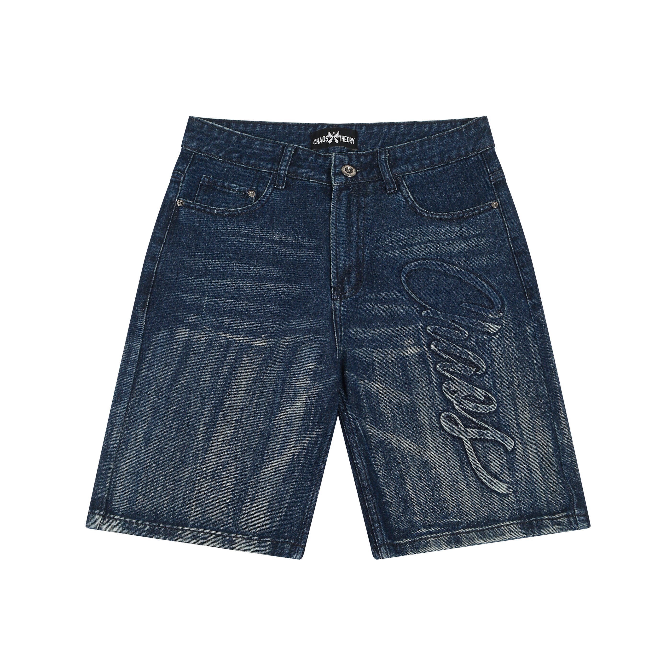 Washed Jorts Dark Blue