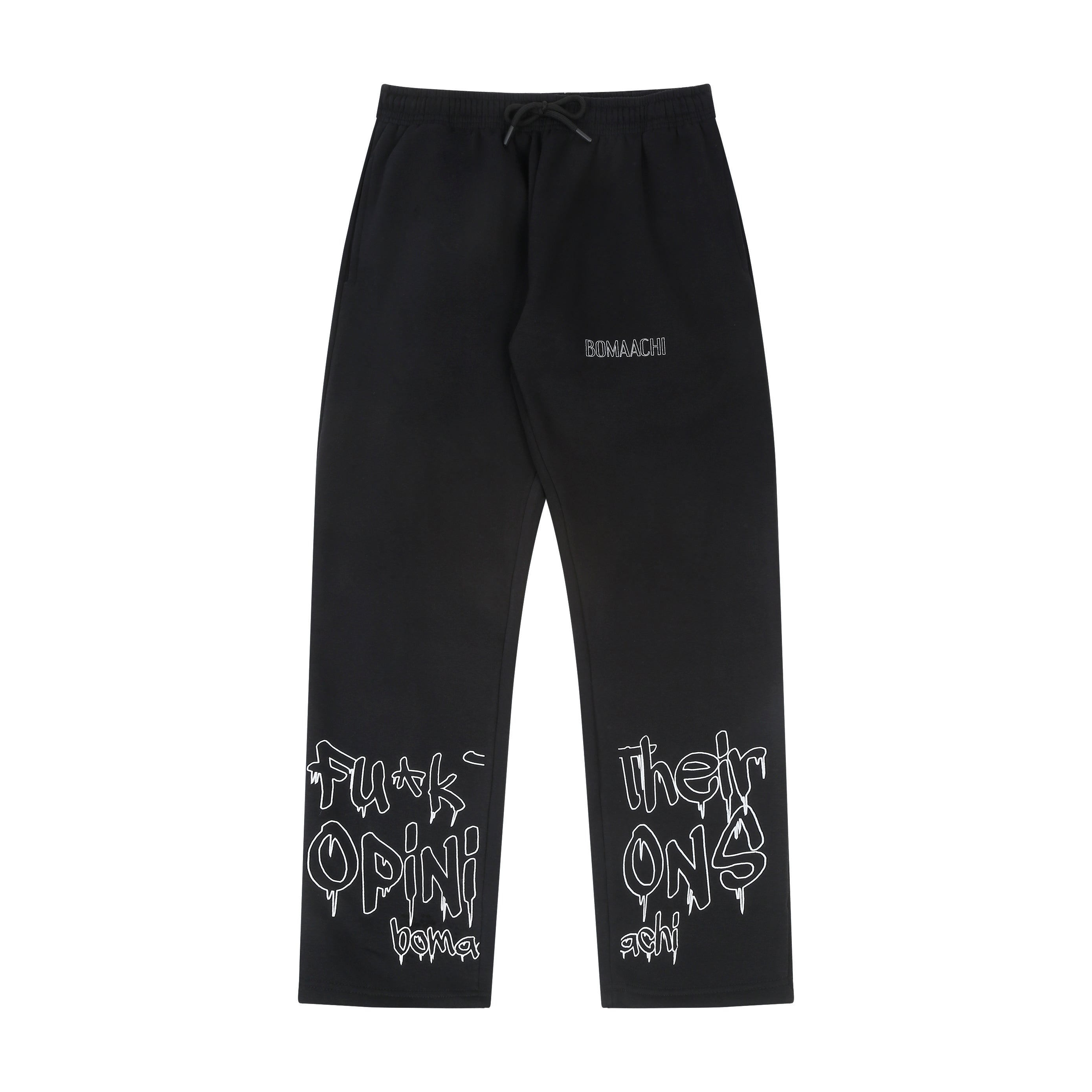 Unisex FTO Printed Joggers Black