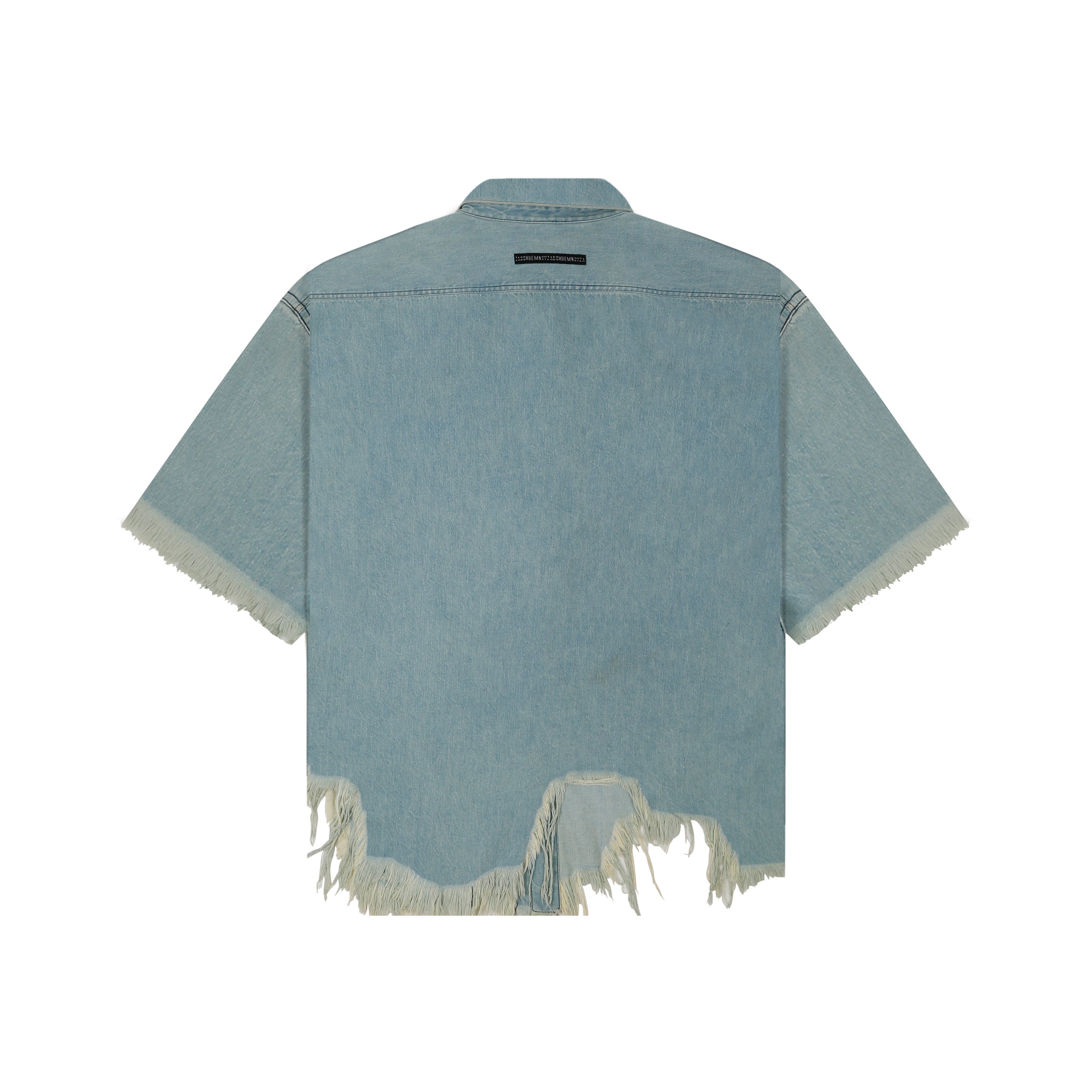 Huemn Denim Oversized Asymmetric Longline Shirt