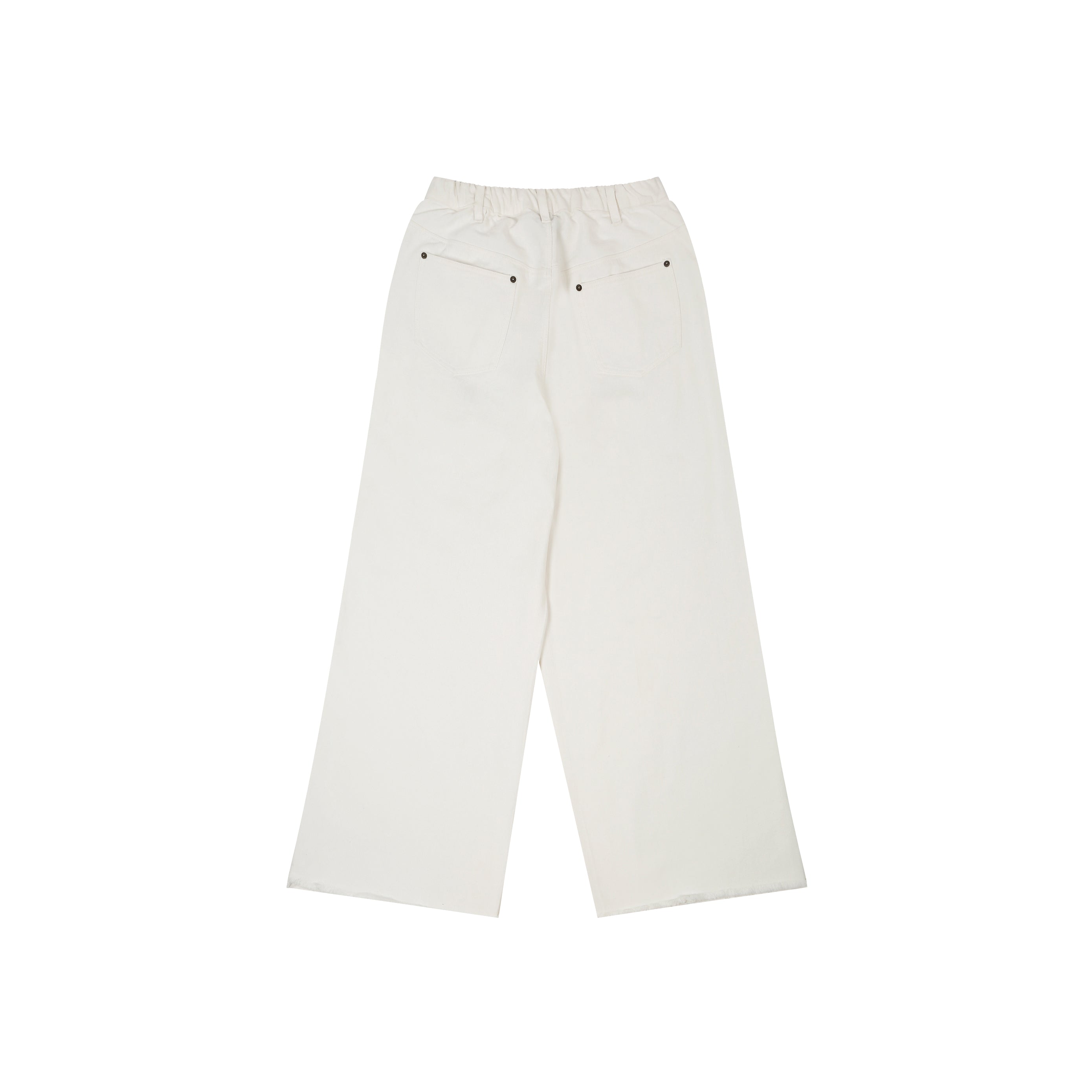 SuperHUEMN Wide-legged Jeans (White)