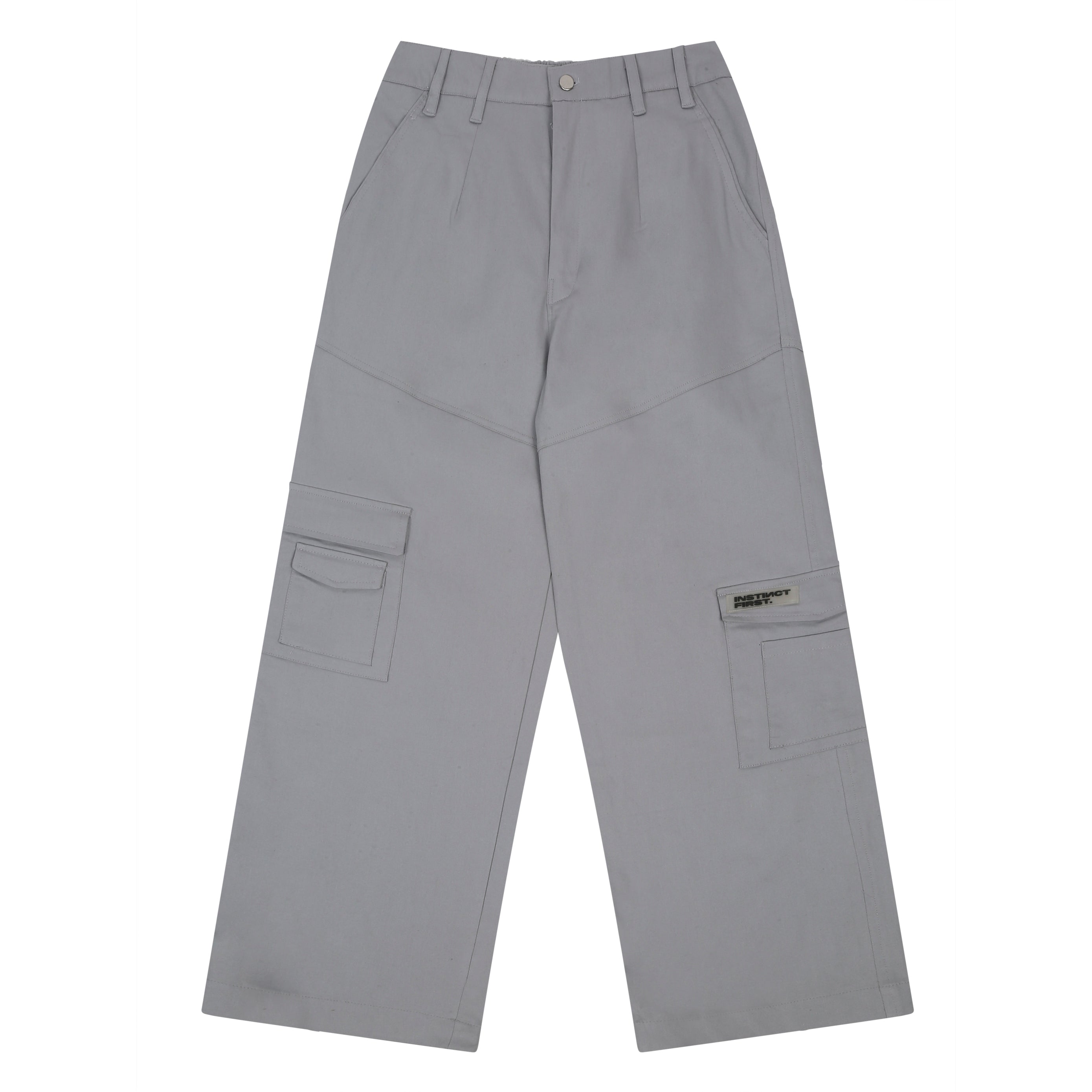 Grey oversized cargo pants