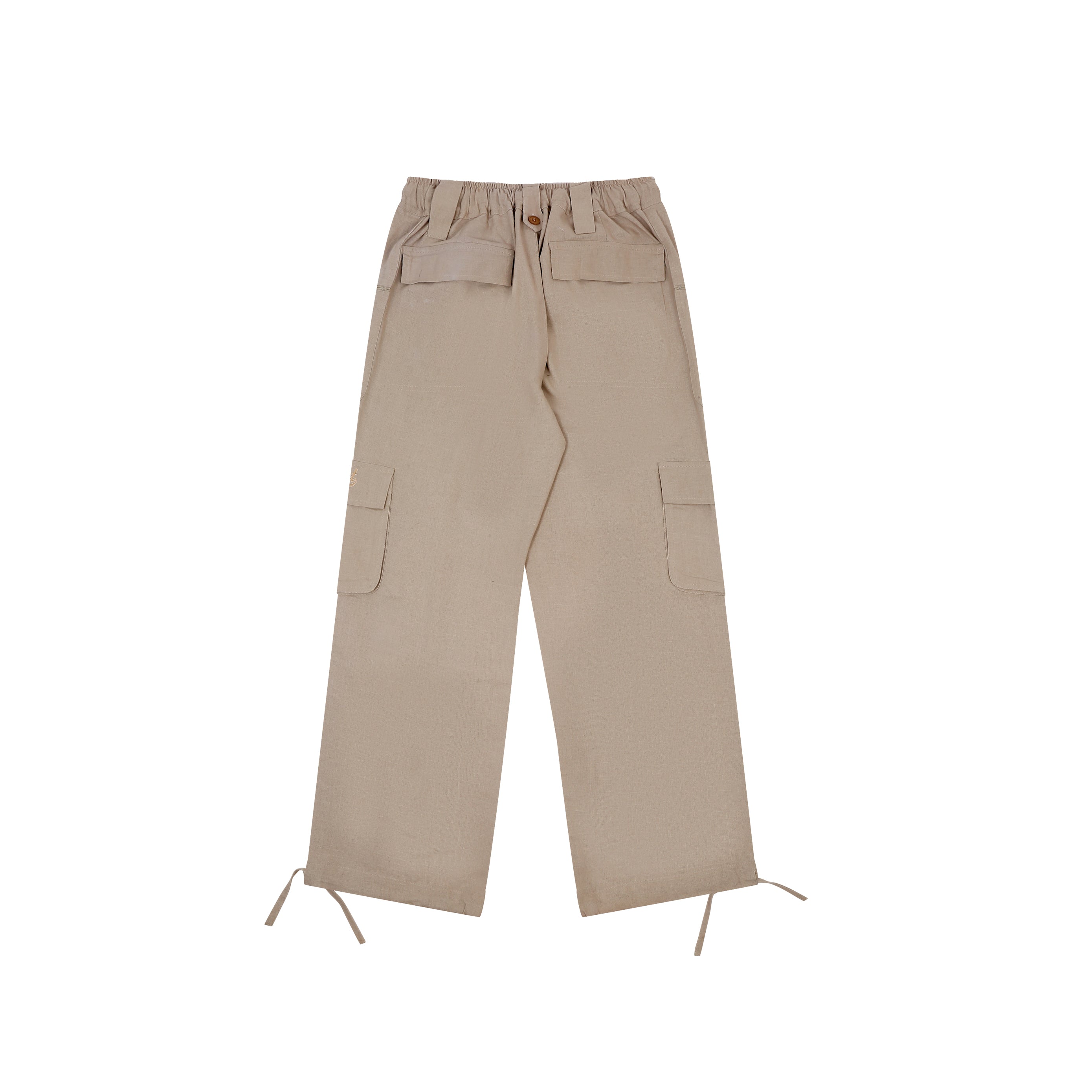 ECRU LINEN CARGOS