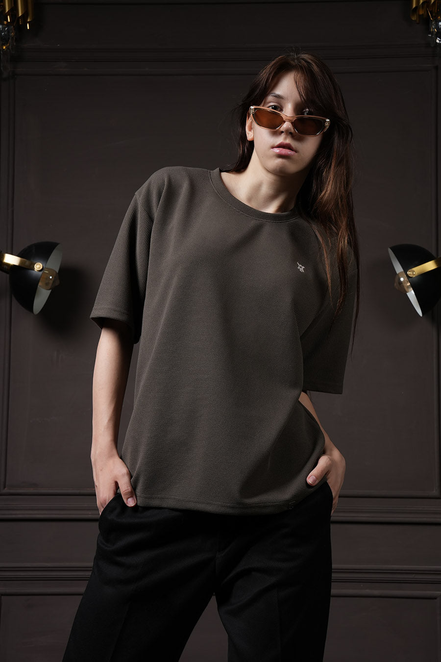 Waffle T Shirt - Tate Olive